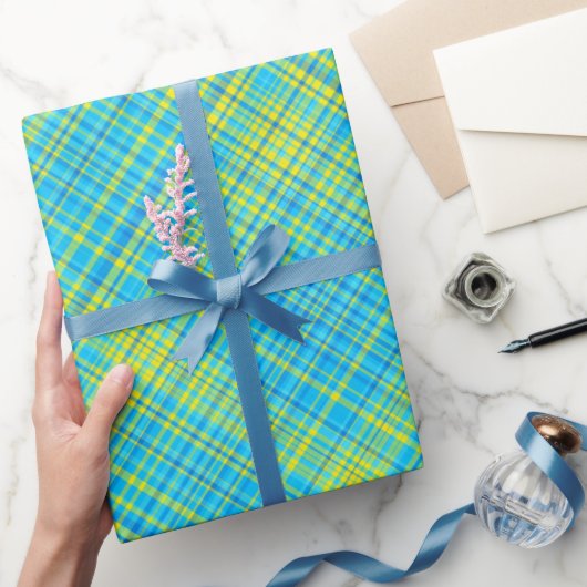 Schijnbaar heldere diamanten-coördinerende PLAID 8 Cadeaupapier (Geschenken)