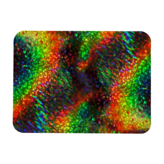 Schijnbaar holografisch helder regenbooglicht Glit Magneet (Horizontaal)