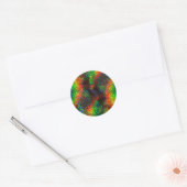Schijnbaar holografisch helder regenbooglicht Glit Ronde Sticker (Envelop)