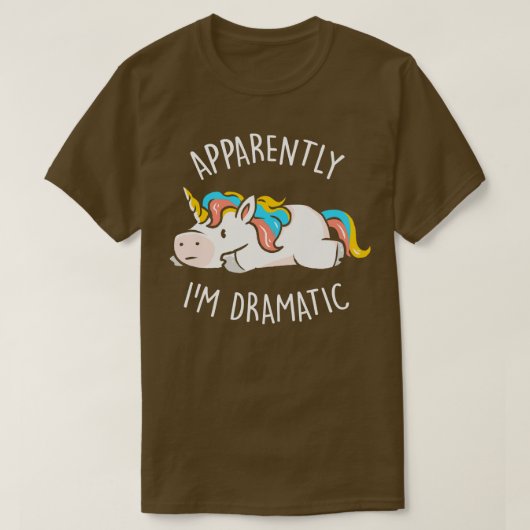 Schijnbaar IM dramatisch Schattige grappig eenhoor T-shirt (Design voorkant)