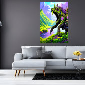 Schijnbaar kolossaal beest in de berg | AI Art. Poster