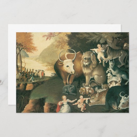 Schijnbaar Koninkrijk door Edward Hicks Folk Art (Voorkant / Achterkant)