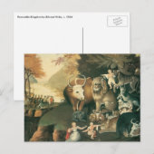 Schijnbaar Koninkrijk door Edward Hicks  Folk Art Briefkaart (Voorkant / Achterkant)