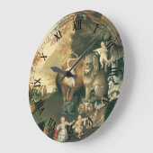 Schijnbaar Koninkrijk door Edward Hicks  Folk Art Grote Klok (Hoek)