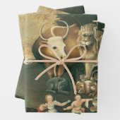 Schijnbaar Koninkrijk door Edward Hicks  Folk Art Inpakpapier Vel (In situ)