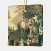 Schijnbaar Koninkrijk door Edward Hicks  Folk Art Keramisch Ornament (Links)