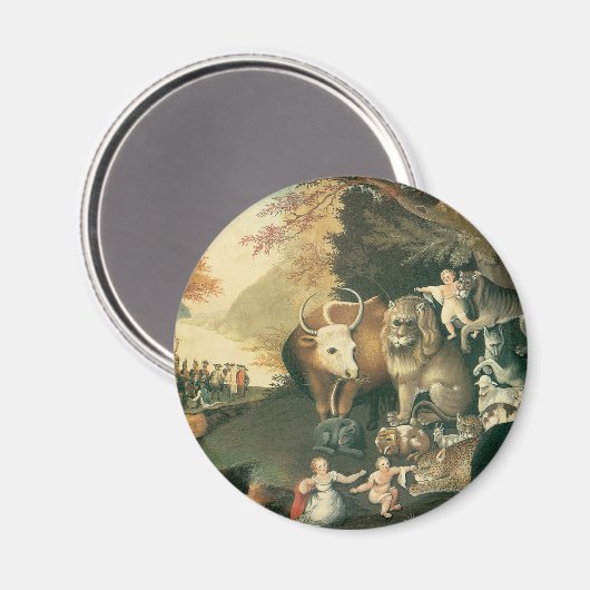 Schijnbaar Koninkrijk door Edward Hicks  Folk Art Magneet (Voorkant / Achterkant)