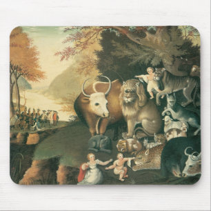 Schijnbaar Koninkrijk door Edward Hicks Folk Art Muismat