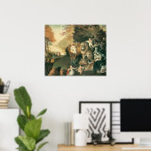 Schijnbaar Koninkrijk door Edward Hicks  Folk Art Poster (Thuiskantoor)