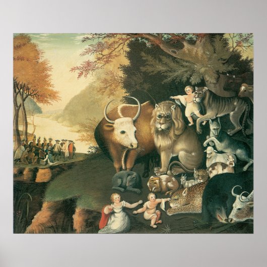 Schijnbaar Koninkrijk door Edward Hicks  Folk Art Poster (Voorkant)