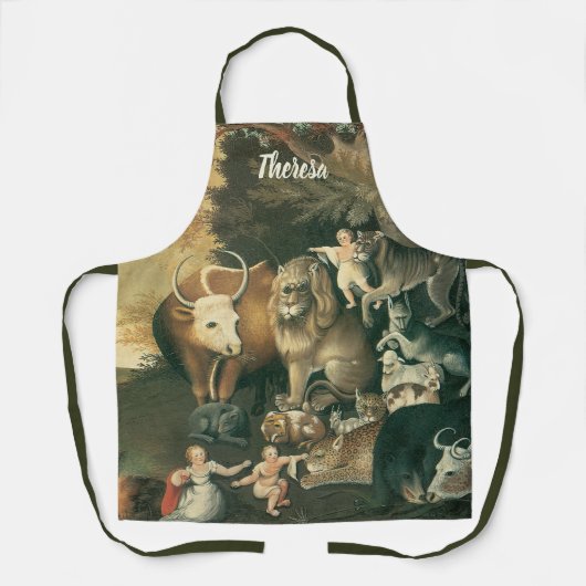 Schijnbaar Koninkrijk door Edward Hicks Folk Art Schort (Voorkant)