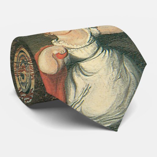 Schijnbaar Koninkrijk door Edward Hicks Folk Art Stropdas (Opgerold)