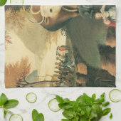 Schijnbaar Koninkrijk door Edward Hicks  Folk Art Theedoek (Gevouwen)