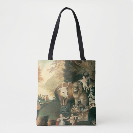 Schijnbaar Koninkrijk door Edward Hicks Folk Art Tote Bag (Voorkant)