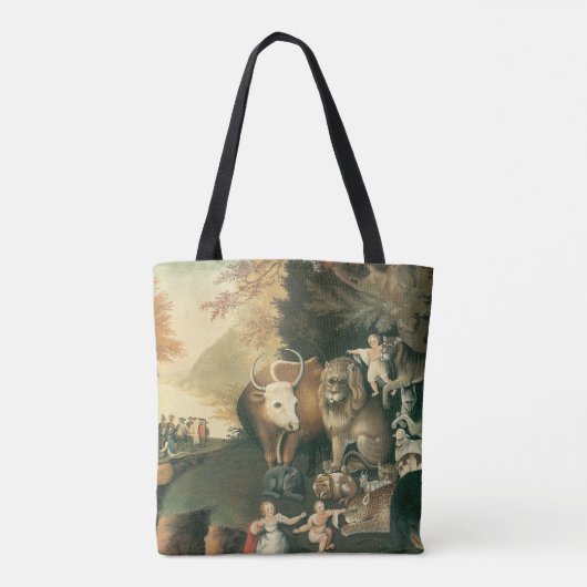 Schijnbaar Koninkrijk door Edward Hicks Folk Art Tote Bag (Achterkant)