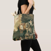 Schijnbaar Koninkrijk door Edward Hicks Folk Art Tote Bag (Dichtbij)