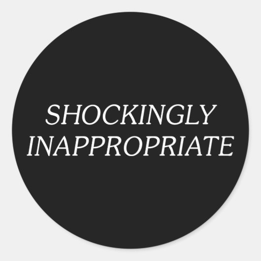 Schijnbaar ongeschikt ronde sticker (Voorkant)