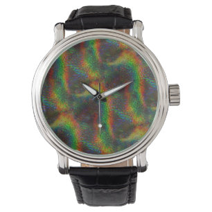 Schijnbare holografische regenboogverlichting Glit Horloge