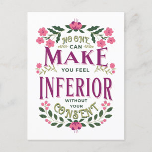 Schijnbare minderwaardige vrouwenrechten Eleanor R Briefkaart