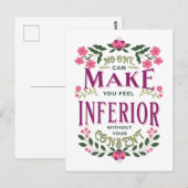 Schijnbare minderwaardige vrouwenrechten Eleanor R Briefkaart (Voorkant / Achterkant)