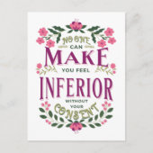 Schijnbare minderwaardige vrouwenrechten Eleanor R Briefkaart (Voorkant)