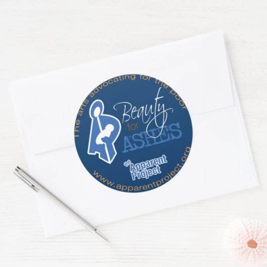 Schijnbare projectstickers ronde sticker (Envelop)