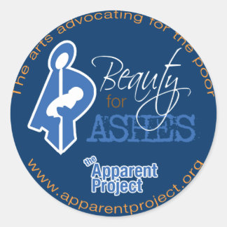 Schijnbare projectstickers ronde sticker