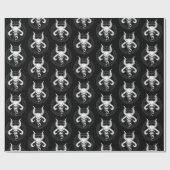 Schijnbare schedel van het zwarte-omslagpapier voo cadeaupapier (Vlak)