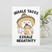 Schijnbare taco's laten negativiteit zien kaart (Staand voorkant)