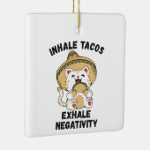 Schijnbare taco's laten negativiteit zien keramisch ornament (Rechts)