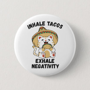 Schijnbare taco's laten negativiteit zien ronde button 5,7 cm