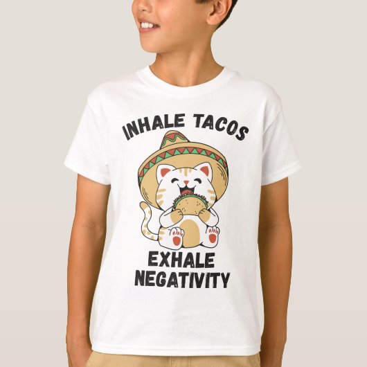 Schijnbare taco's laten negativiteit zien t-shirt (Voorkant)