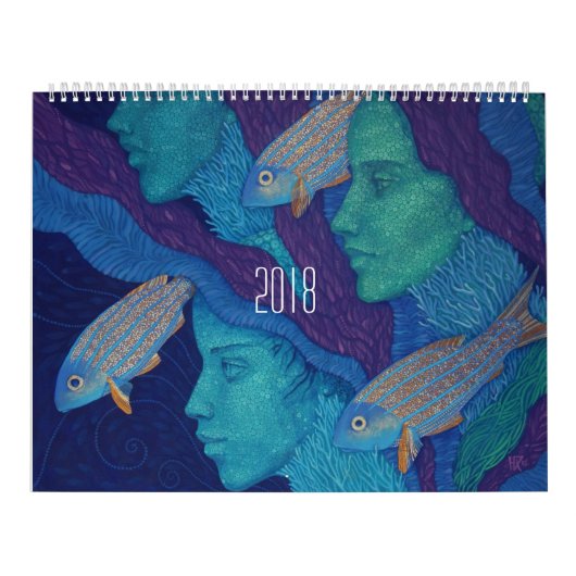 Schijnbare vrouwelijke, beschilderde meisjes fanta kalender (Hoes)