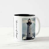 "Schijnen door Stormen" Tweekleurige Koffiemok (Voorkant rechts)