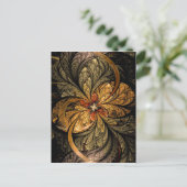 Schijnende bladeren Fractale kunst Briefkaart (Staand voorkant)