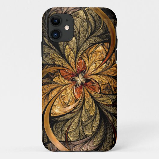 Schijnende bladeren Fractale kunst Case-Mate iPhone Case (Achterkant)