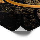 Schijnende bladeren Fractale kunst Poster (Hoek)