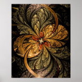 Schijnende bladeren Fractale kunst Poster (Voorkant)