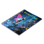 Schijnende kleine kerstsprookjeslichten fantasie notitieboek (Linkerzijde)