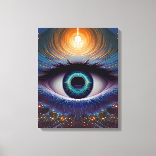 Schijngans boven de Spirituele derde ogen Canvas Afdruk (Voorkant)