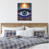 Schijngans boven de Spirituele derde ogen Canvas Afdruk (Insitu (Slaapkamer))