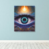 Schijngans boven de Spirituele derde ogen Canvas Afdruk (Insitu (Houten vloer))