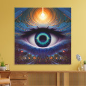 Schijngans boven de Spirituele derde ogen Canvas Afdruk (Insitu (Woonkamer))