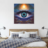 Schijngans boven de Spirituele derde ogen Canvas Afdruk (Insitu (Slaapkamer))