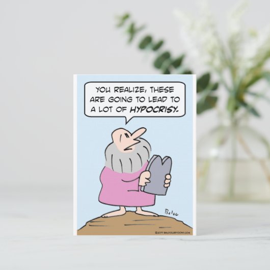 schijnheiligheid briefkaart (Staand voorkant)