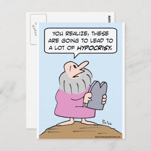 schijnheiligheid briefkaart (Voorkant / Achterkant)