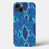 Schijnhuid in blauw ontwerp Case-Mate iPhone case (Achterkant)