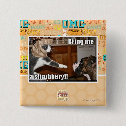 Schijnwerper Vierkante Button 5,1 Cm (Voorkant)