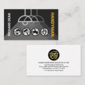 Schijnwerpers op Silver Handyman Tools Visitekaartje (Voorkant / Achterkant)