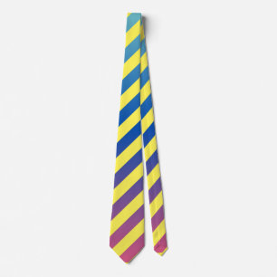 Schijven Design Yellow Blue Color Stropdas
